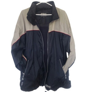 Vintage WEST COAST BEIGE GREY & BLUE CONNECTION MEN'S WINDBREAKER JACKET…